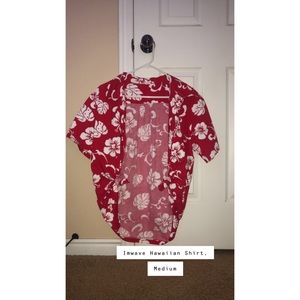 Red & White Hawaiian Flower Shirt